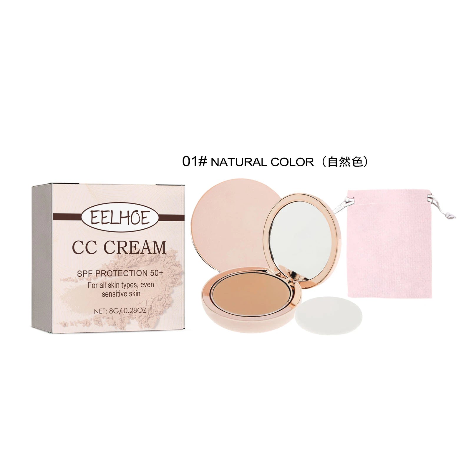 8G Sunscreen CC Cream Lightweight Non-greasy Natural Coverage Blemishes Long Lasting Matte Oil Control Smoothing Face Makeup Oasis Select Natural United States