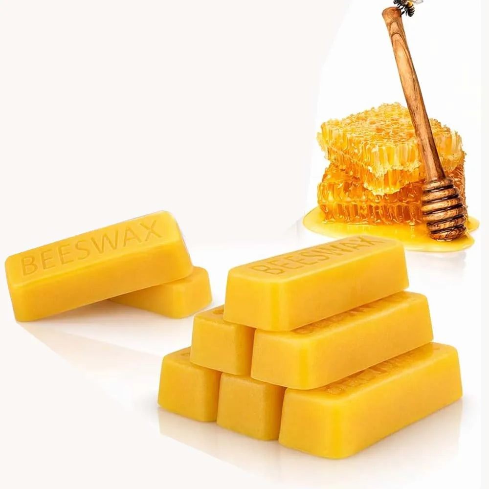 Yellow beeswax stick, natural beeswax block beeswax pure stick wax, used for candle making, furniture polishing, DIY crafts Oasis Select