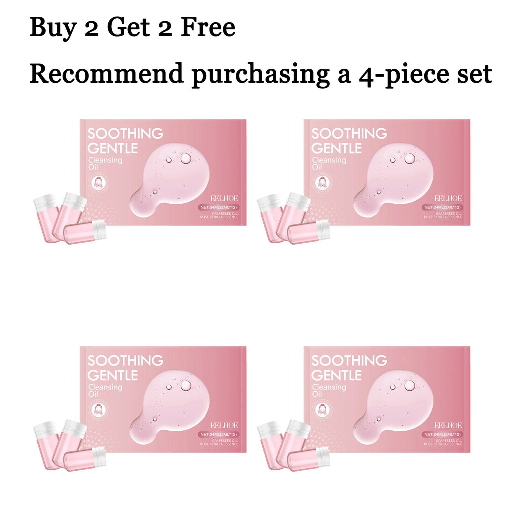 12PCS Gentle Makeup Remover Oil Deep Moisturizing Cleaning Pores Non-tight Strengthen Skin Barrier Soothing Redness Glowing Oil Control Facial Makeup Remover Oasis Select 4 boxes United States