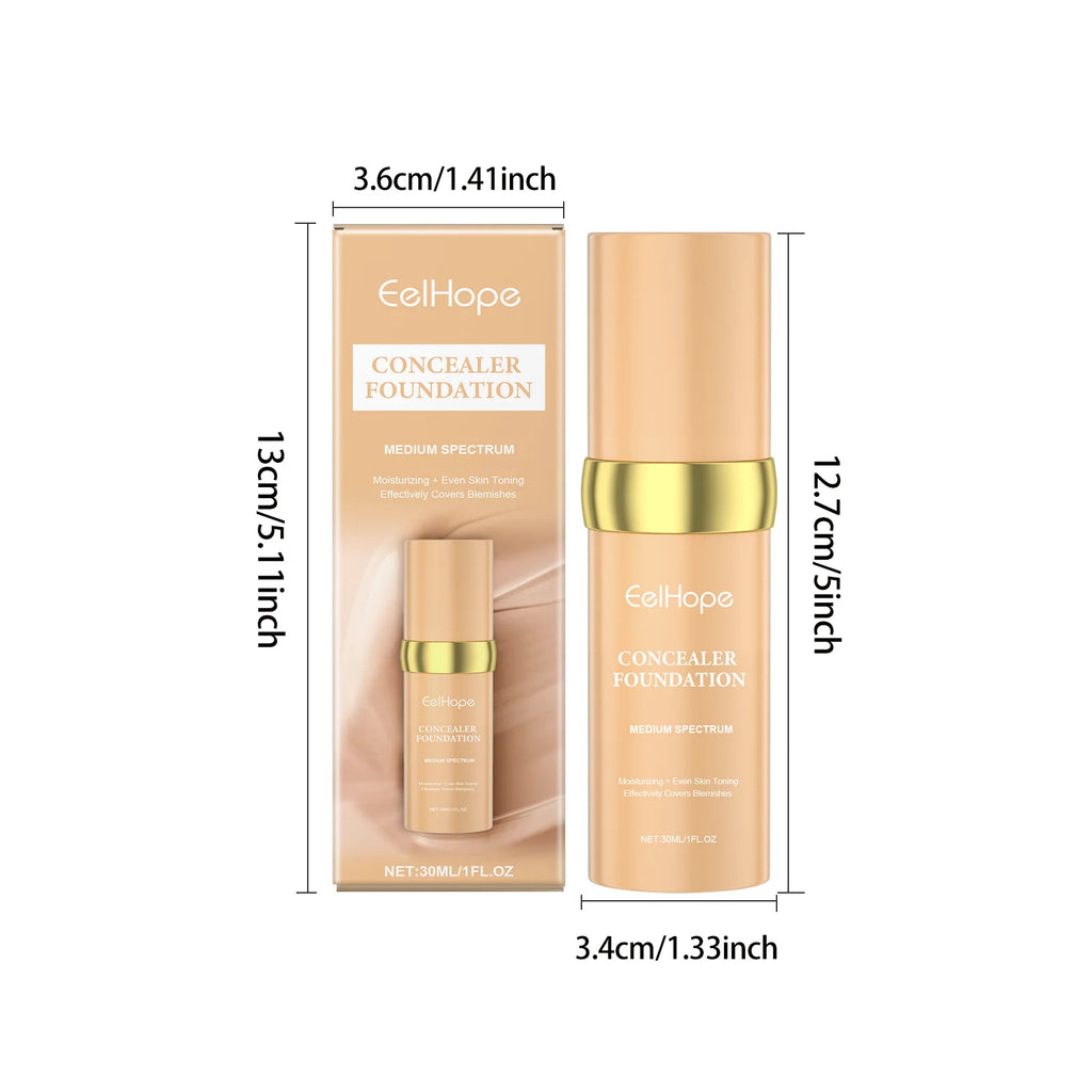Eelhope Face Concealer Foundation Moisturizing Light Texture Refreshing Sweatproof Smude-proof Smoothing Face Foundation Oasis Select