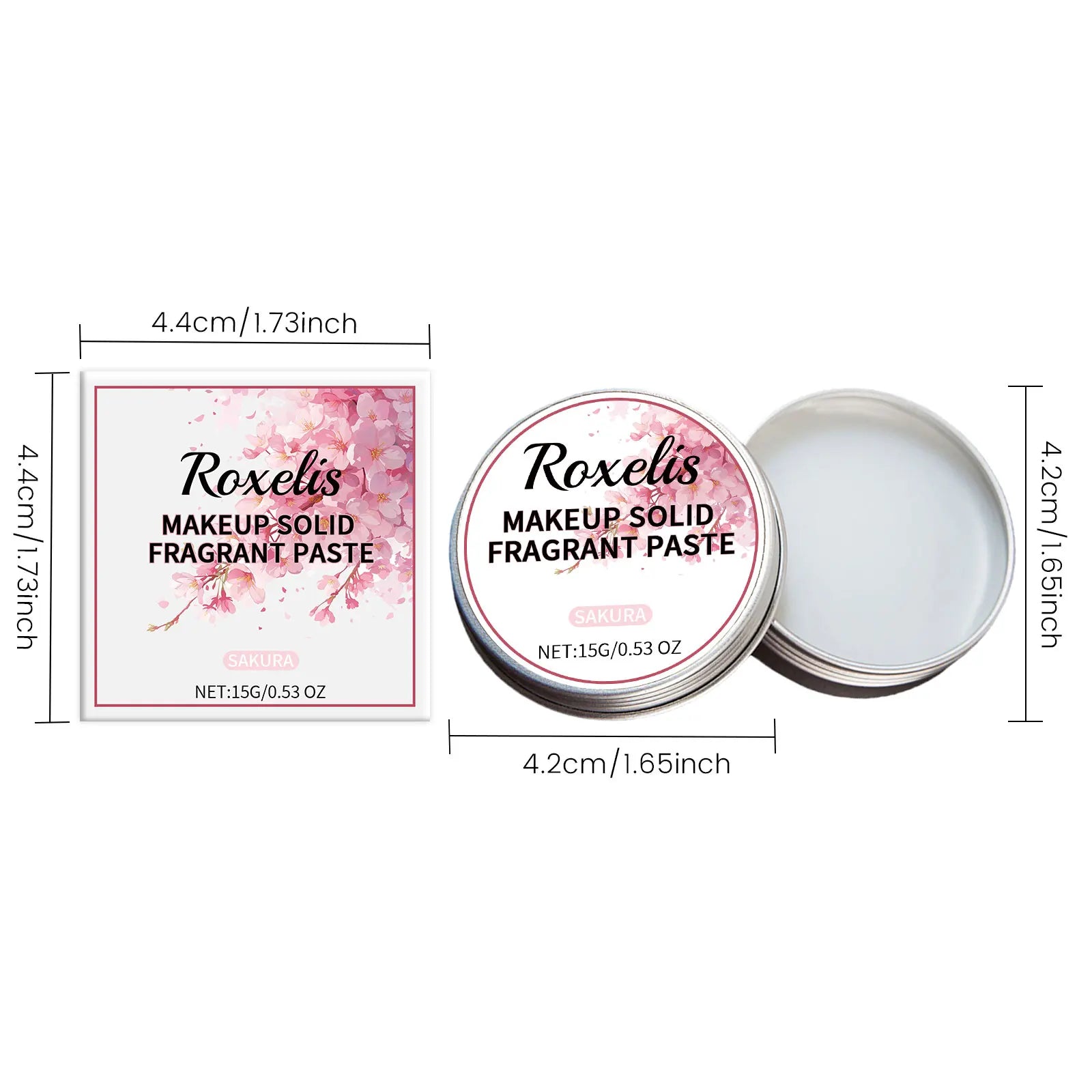 Roxelis Floral Solid Perfume Portable Pocket Elegant Fragrance Lasting Enhance Charms Body Deodorant Female Makeup Solid Balm Oasis Select