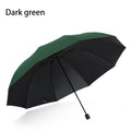 Extra-Large 130cm Parasol Features a Three-Fold Design It Can Be Used in Both Sunny and Rainy Weather and Offers UV Protection Oasis Select dark green 10K iron