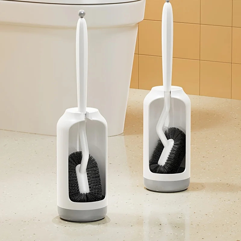 Toilet brush set with base, ergonomic long handle deep cleaning, toilet brush, quick assembly, ventilation base, bathroom tools Oasis Select