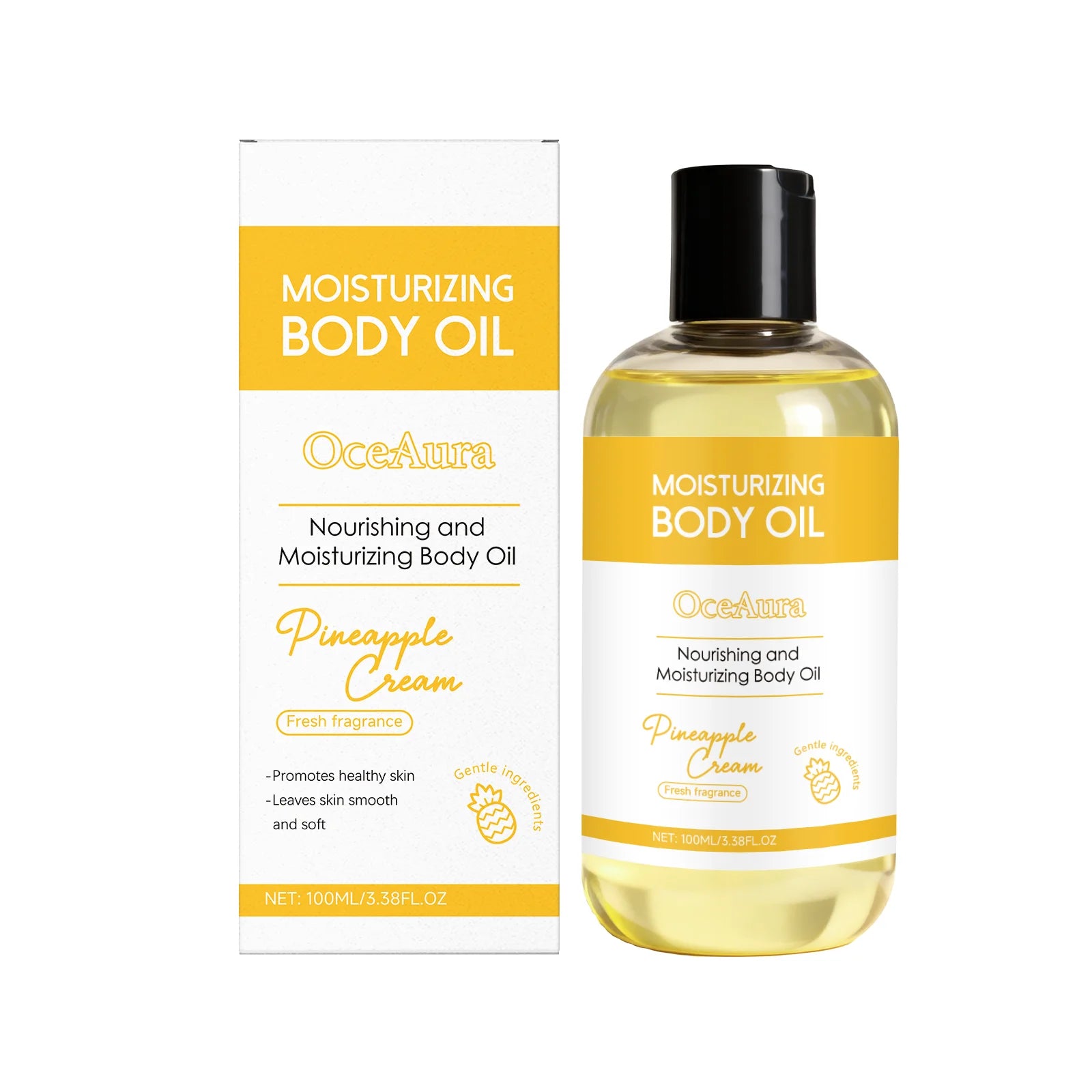 Oceaura Body Essence Oil Deep Moisturizing Improve Skin Elasticity Non-greasy Smoothing Refreshing Soothing Glow Body Care Oil Oasis Select Pineapple Other United States