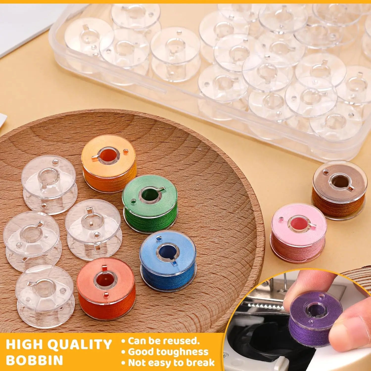 10/20/50pcs Clear Plastic Sewing Machine Bobbins SA156 Compatible with Brother Singer Embroidery Machines Oasis Select