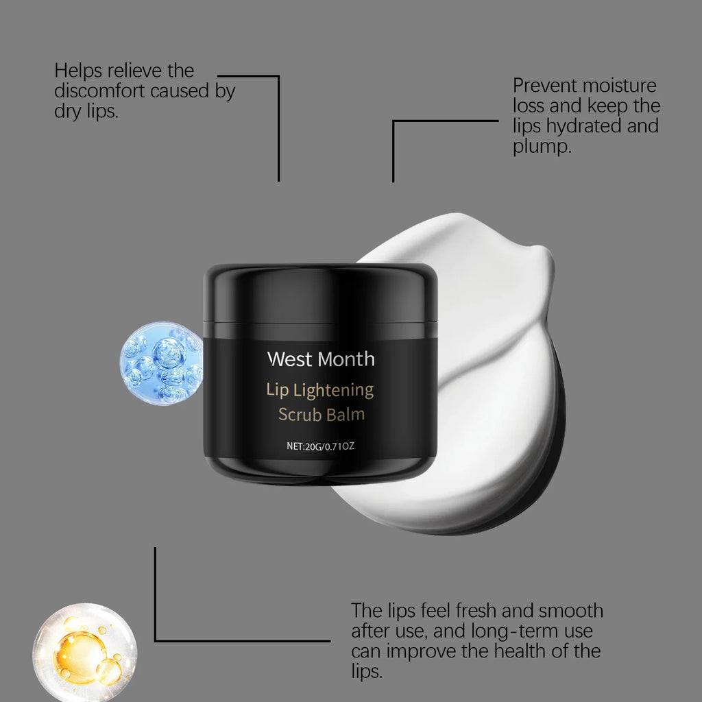 20G Lip Scrub Balm Moisturizing Skin Reduce Dryness Nourishing Gentle Remove Dead Skin Restoring Gloss Brightening Improve Skin Texture Lip Exfoliating Balm Oasis Select