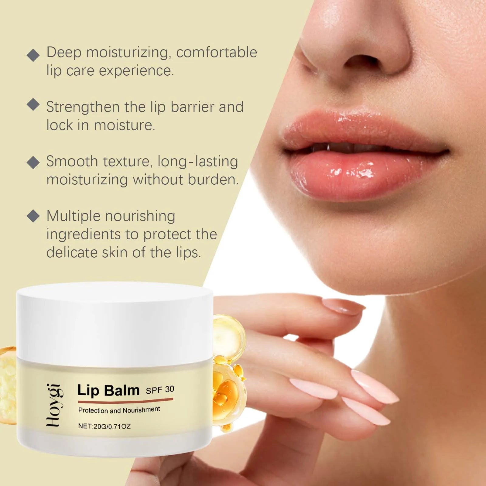 20G SPF30 Lip Balm Lasting Moisturizing Enhance Smoothness Improve Skin Texture Deep Nourishing Non-greasy Strengthen Barrier Softening Lip Balm Oasis Select
