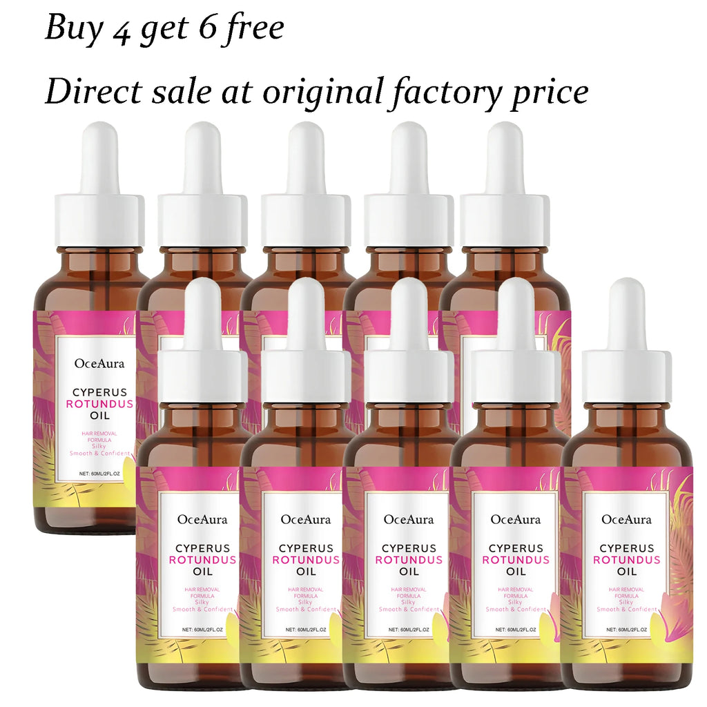 60ML Body Hair Removal Essence Oil Gentle Cleaning Soothing Nourish Moisturizing Relief Discomfort Non-irritating for Daily Care Oasis Select 10 pcs United States