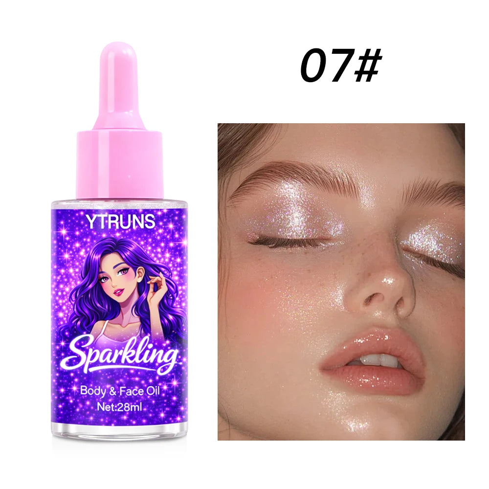 Shimmer Body Oil 28ml – Glow Highlighter & Glitter Oil