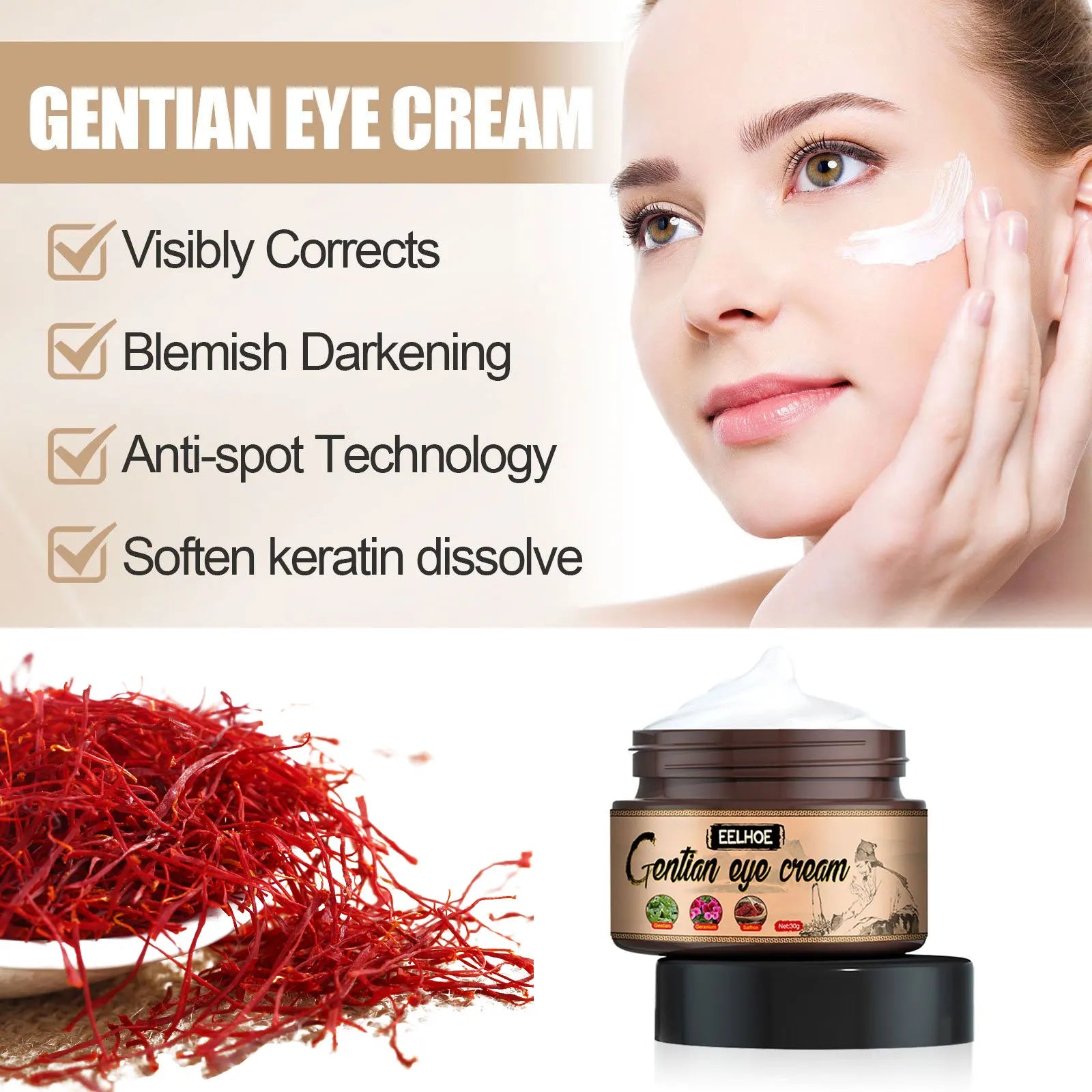 Anti Dark Circle Eye Cream Anti Puffiness Firming Skin Lighten Massage Essence Skin Care Instant Eye Bag Removal Cream New 2024 Oasis Select