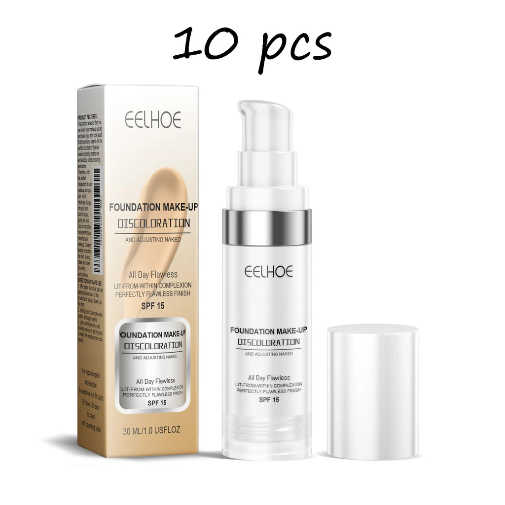 EELHOE Color Changing Makeup Foundation Lasting Moisturizing Non-greasy Matte Concealer Sweatproof Natural Brightening Makeup Oasis Select buy 4 free 6 United States