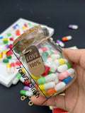50pcs/Bottle Message Capsule Love Pills Rolled Paper Blank Notes Clear Wishing Bottle Capsule Pills Party Favorite Birthday Oasis Select color 2