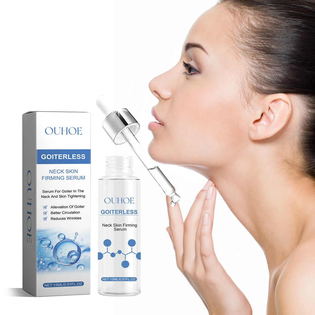 15ML Neck Skin Care Serum Deep Hydrating Fade Fine Lines Firming Enhance Skin Elasticity Lifting Tightening Improve Roughness Glowing Neck Serum Oasis Select