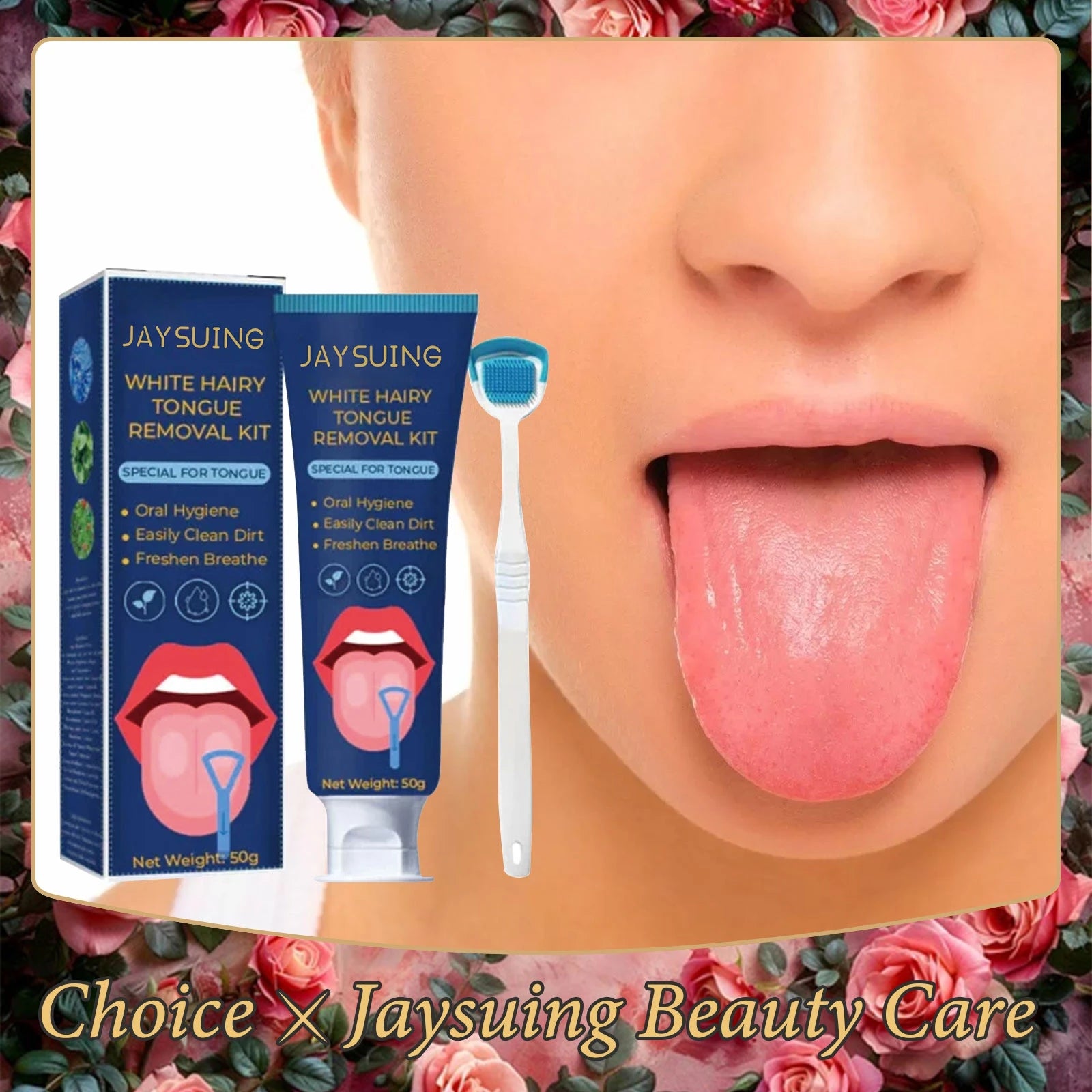 Oralhoe Tongue Cleaning Gel & Scraper – Fresh Breath 50g Tongue Cleaning Set Oasis Select