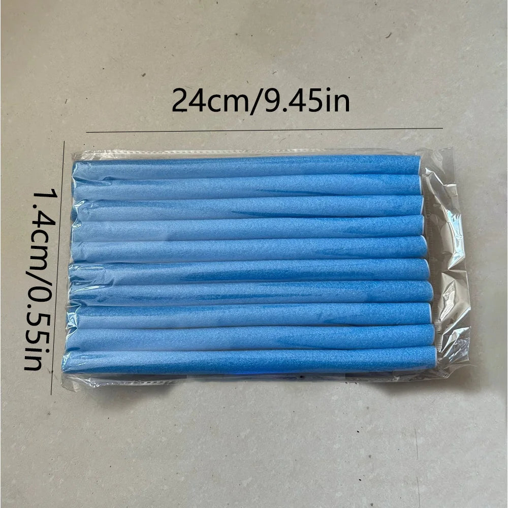 10pcs Universal Perm Curling Bar Hair Curling Stick Colorful Sponge Curling Iron Pearl Cotton Eva Curling Iron Oasis Select blue