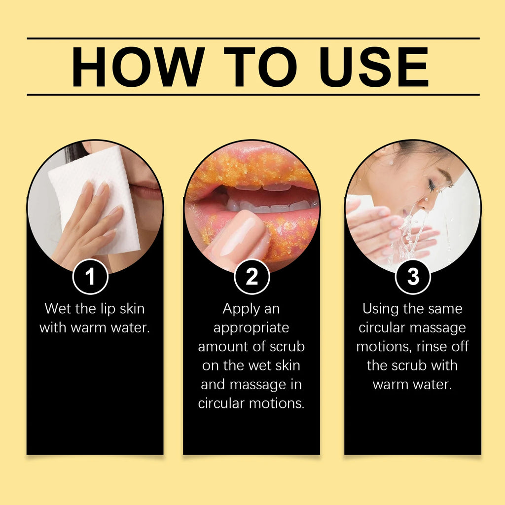 30G Lemon Turmeric Lip Scrub Cream Gentle Remove Dead Skin Nourishing Enhance Smoothness Moisturizing Non-irritating Restoring Gloss Soothing Lip Exfoliating Cream Oasis Select