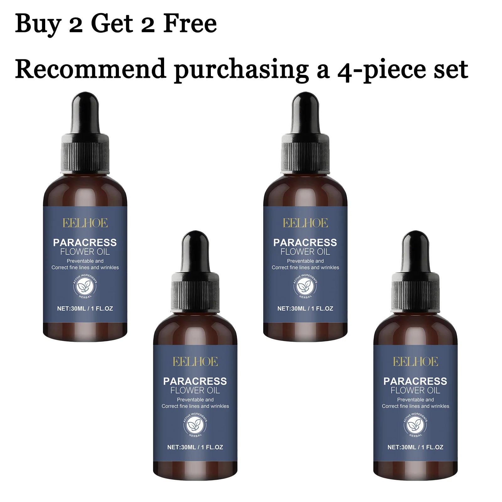 30ML Herbal Face Serum Deep Hydrating Fade Fine Lines Enhance Skin Elasticity Firming Improve Smoothness Skin Oil for Daily Oasis Select 4 pcs United States