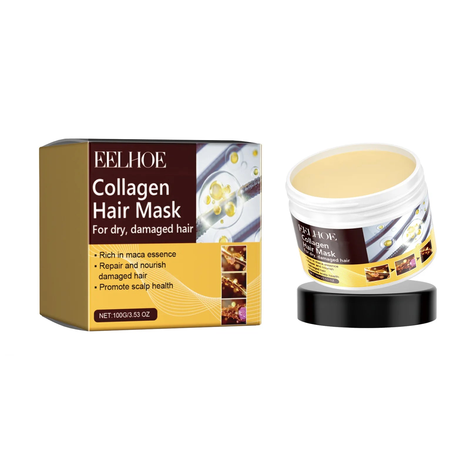 EELHOE Hair Repair Mask Collagen Nourishing Hair Mask Improve Damaged Hair Repair Smoothing Treatment Straightening Conditioner Oasis Select