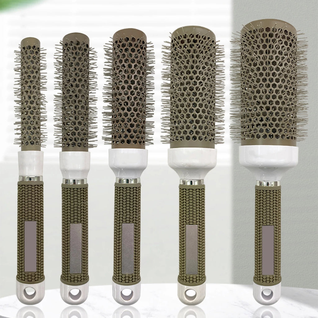 Thermal Round Barrel Hair Brush – Nylon Salon Styling Comb Round Barrel Hair Brush Oasis Select