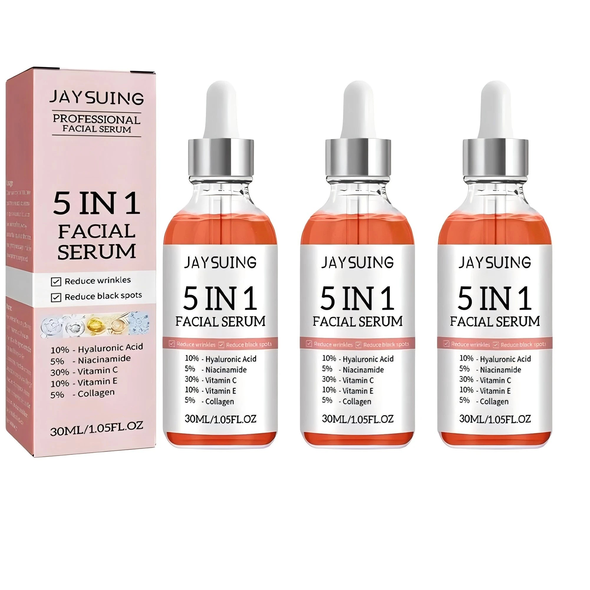 5-in-1 Anti-Aging Face Serum | Pores, Wrinkles & Brightening Anti-Aging Face Serum Oasis Select 3PCS