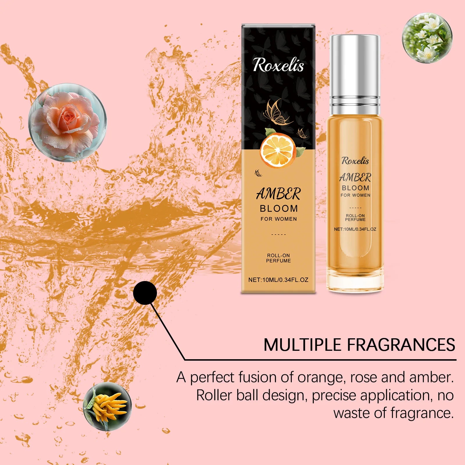 Roxelis Women Fragrance Mist Lasting Floral Fragrance Attractive Scent Elegant Eliminate Bad Odor Charming Women Perfume Mist Oasis Select