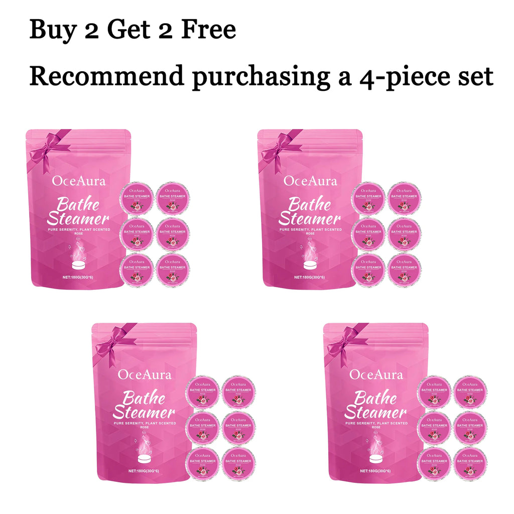 180G Rose Body Bathing Steamer Tablets Gentle Cleaning Body Lasting Fragrance Relaxing Mood Improve Comfortable Body Bath Tablet Oasis Select 4 bags United States