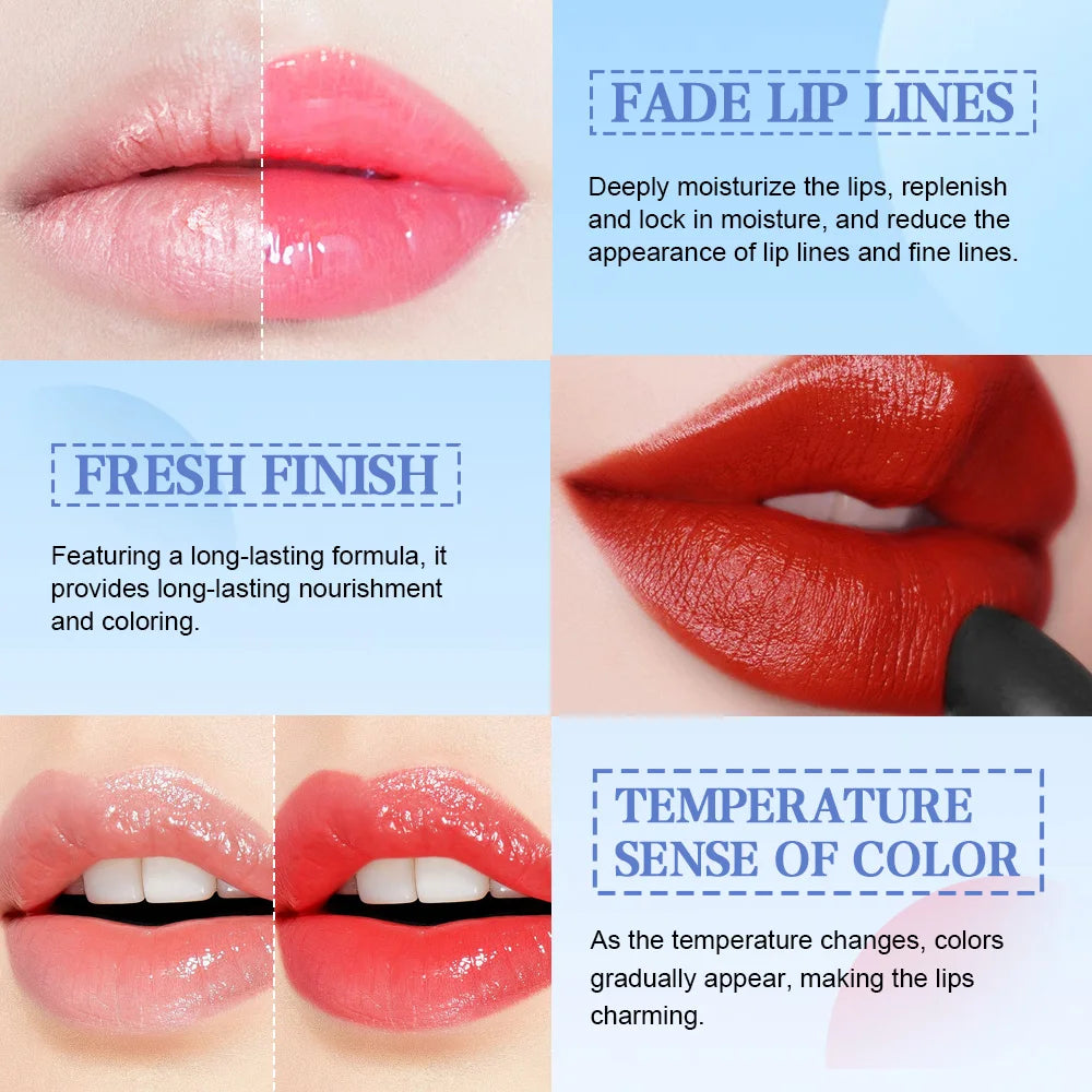 Rave Lady Tinted Lip Balm Long-lasting Moisturizing Color Changing Lipstick Care Repair Dry Temperature Change Makeup Lip Mask Oasis Select