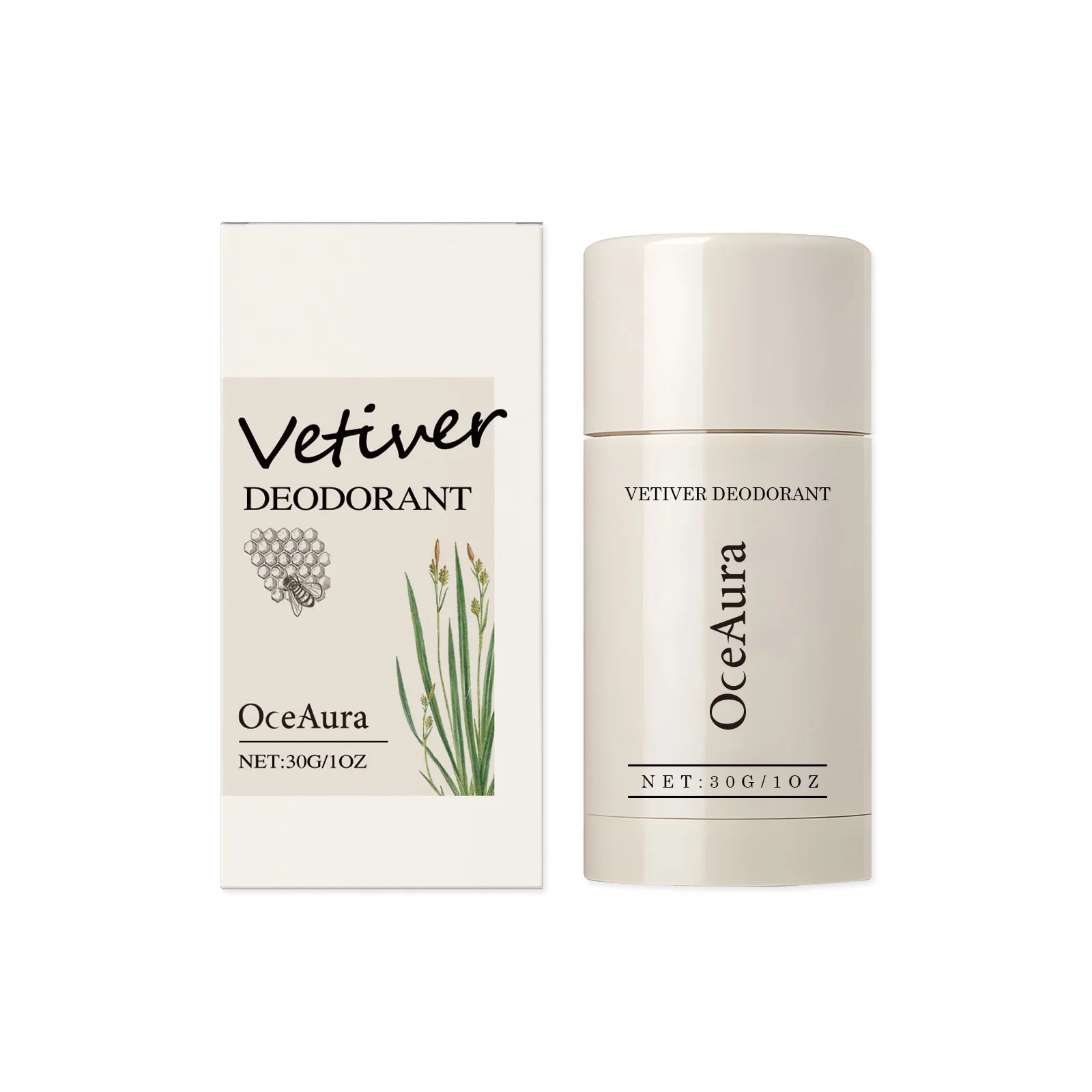 30G Vetiver Body Deodorant Stick Gentle Fresh Scent Non-irritating Eliminate Bad Odor Cleaning Pore Natural Body Deodorant Stick Oasis Select 30g United States