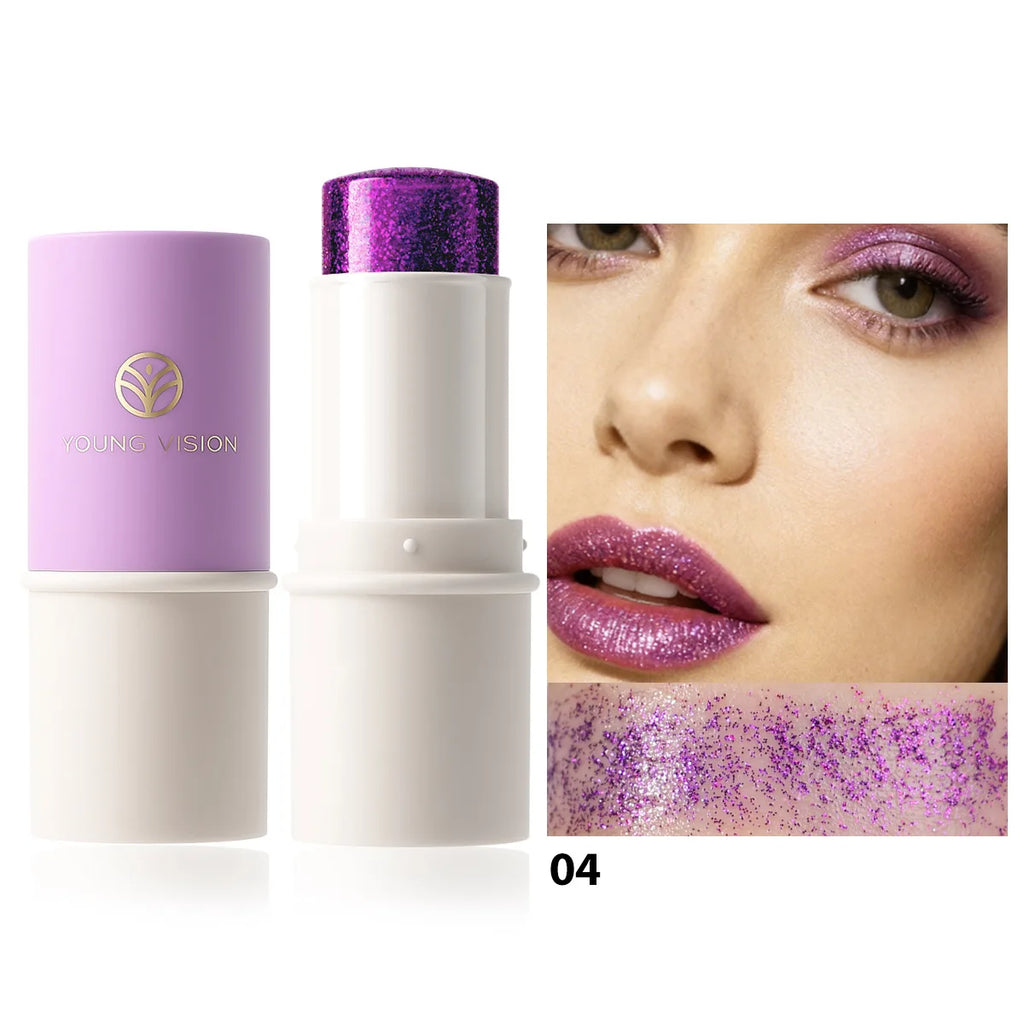 7-Color Face & Body Glitter Stick – Waterproof Festival Makeup