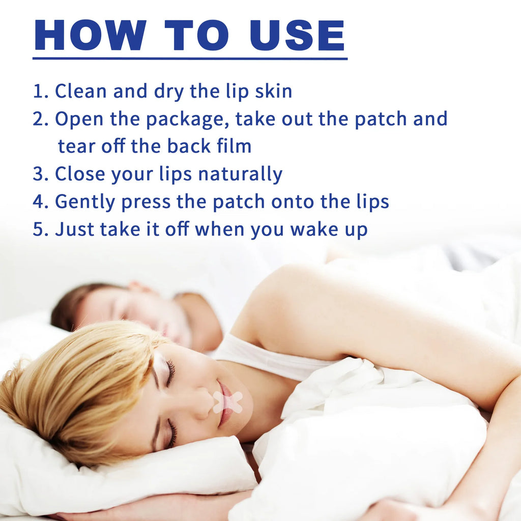 Anti-Snoring Tape Sleep Breathing Improving Patch Reduce Dry Mouth Promote Nose Breathing Health Care Mouth Correction Stickers Oasis Select