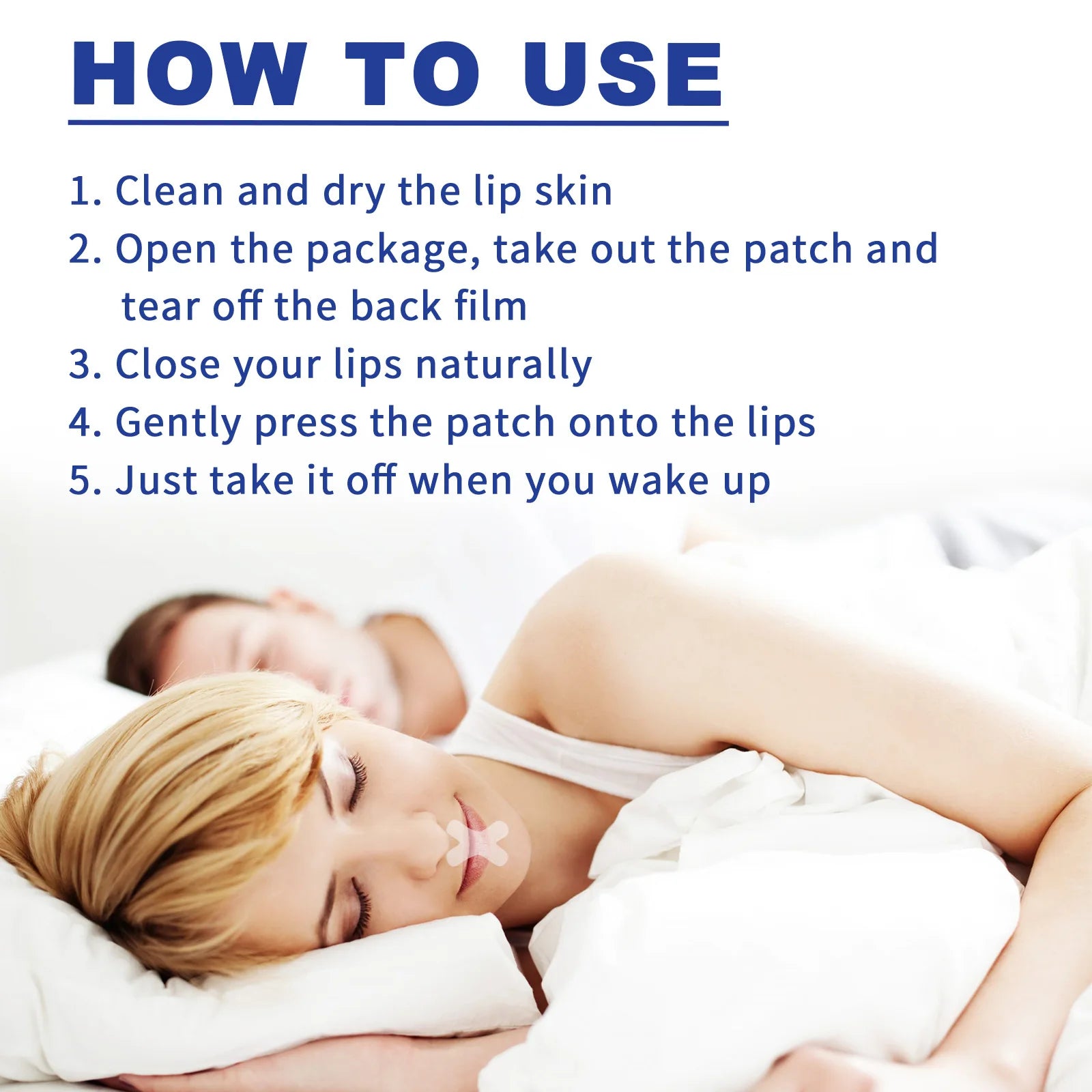 Anti-Snoring Tape Sleep Breathing Improving Patch Reduce Dry Mouth Promote Nose Breathing Health Care Mouth Correction Stickers Oasis Select
