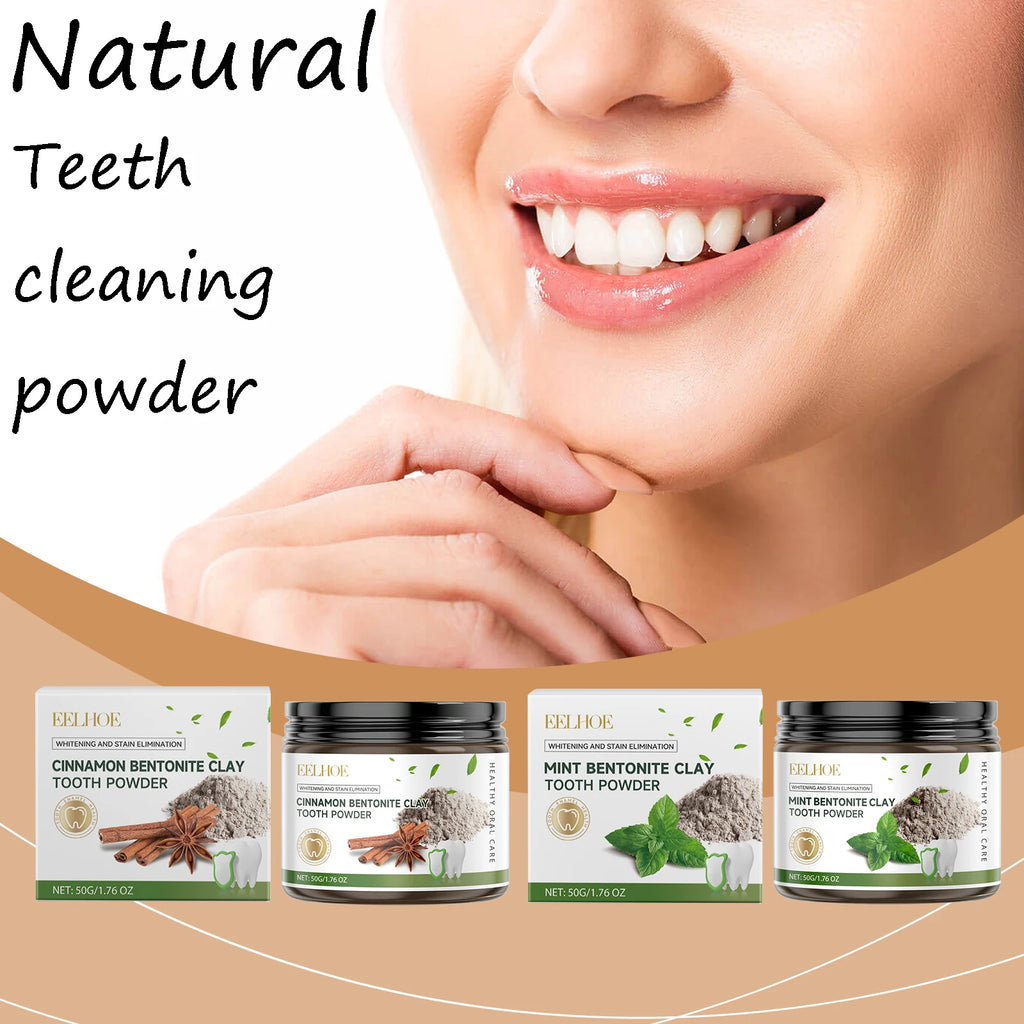 Natural Bentonite Clay Teeth Powder Cleaning Yellow Stains Promote Oral Health Remove Food Residues Refreshing Teeth Care Powder Oasis Select