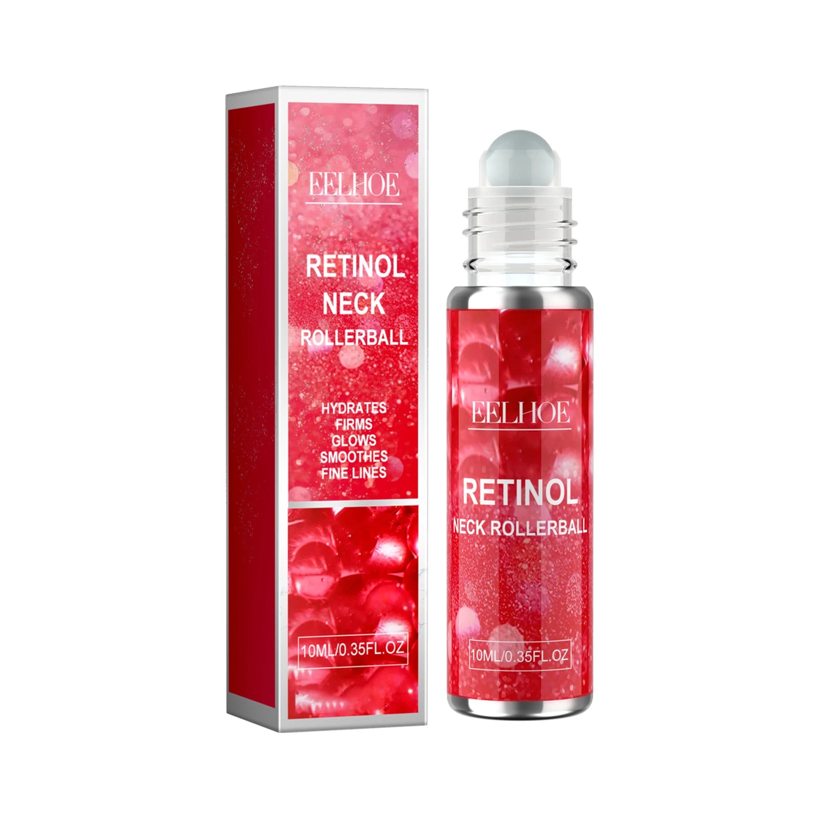 10ML Retinol Neck Serum Roller Daily Moisturizing Enhance Firmness Glowing Fade Fine Lines Smoothing Non-greasy Lifting Glowing Neck Care Serum Oasis Select 10g United States