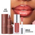 2pcs Nude Lip Combo Set Dark Brown Lip Liner With Glossy Pink Nude Gloss Shiny Long Lasting Lip Glossy Lips Lightweight Feel Ma Oasis Select color2