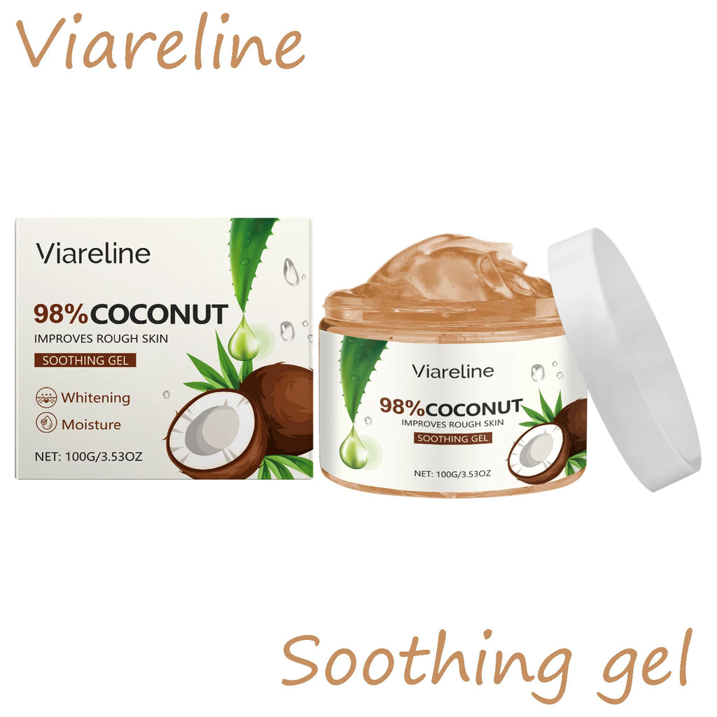 Viareline Coconut Hydrating Gel Enhance Smoothness Reduce Dry-itching Refreshing Improve Skin Texture Coconut Soothing Gel Oasis Select