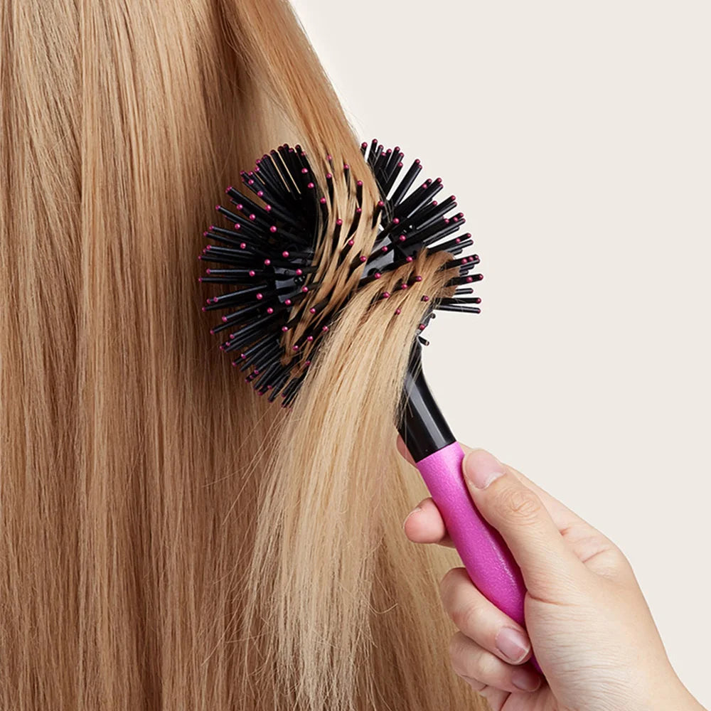 3D Round Hair Brushes Detangling Hairbrush Spherical Ball Brush 360° Round Styling Hair Brush Salon Heat Resistant Hair Combs Oasis Select