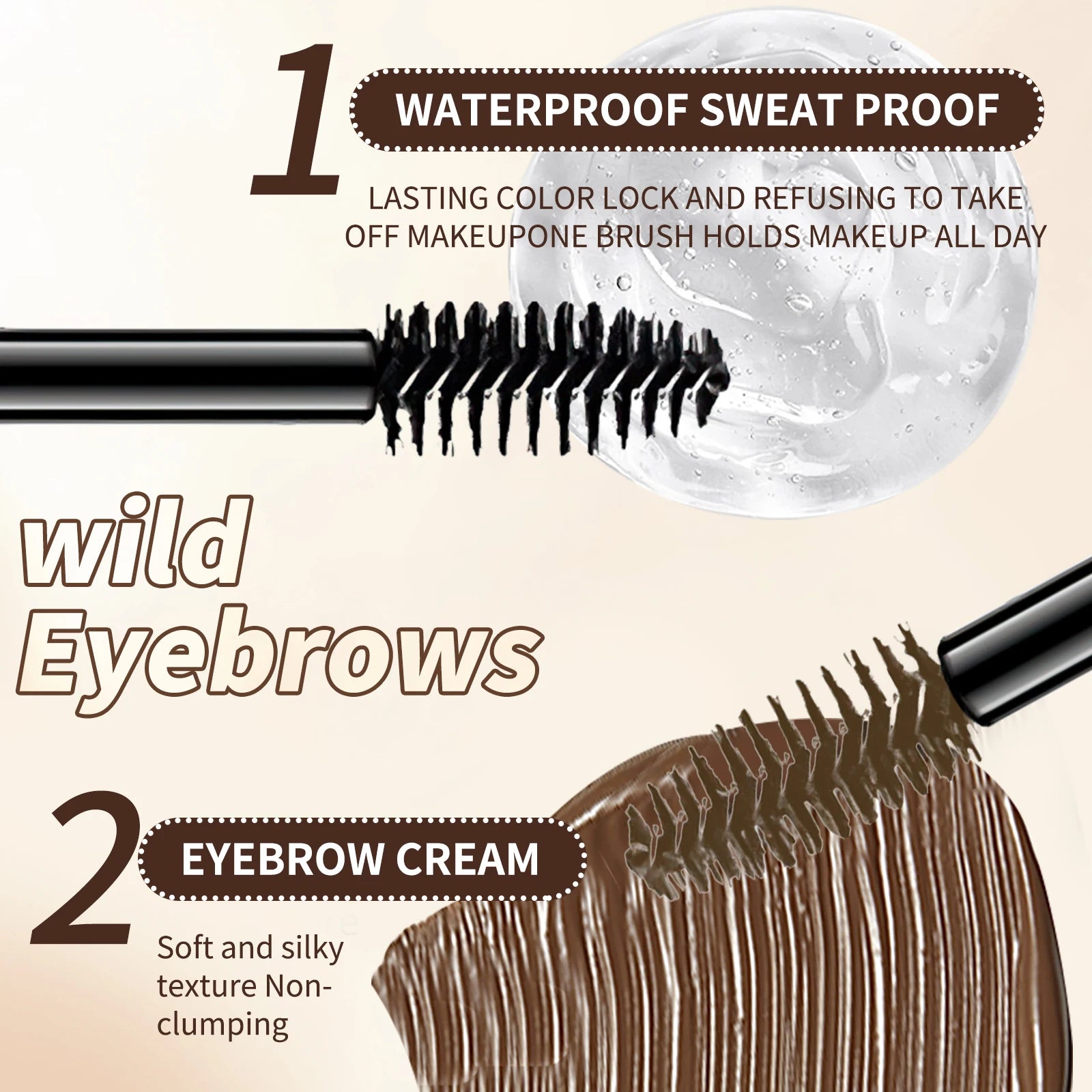 O'Cheal 2-in-1 Mascara & 3D Feathery Brow Wax Styling Duo