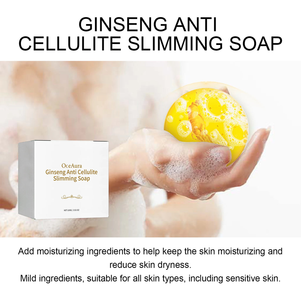 100G Ginseng Body Slimming Soap Gentle Cleaning Body Tightening Skin Moisturizing Enhance Skin Elasticity Improve Firmness Body Soap Oasis Select