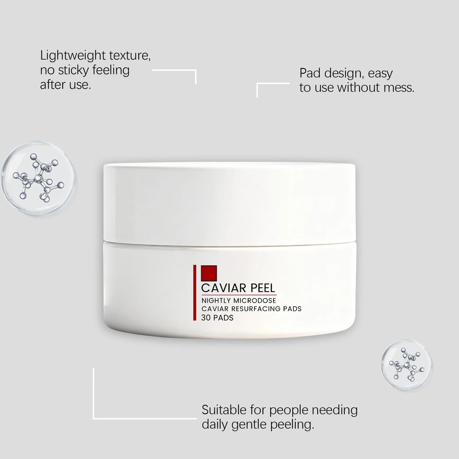 Caviar Face Hydrating Cotton Pad Overnight Moisturizing Repair Dry Skin Even Skin Tone Exfoliating Cotton Chips Soothing Pads Oasis Select