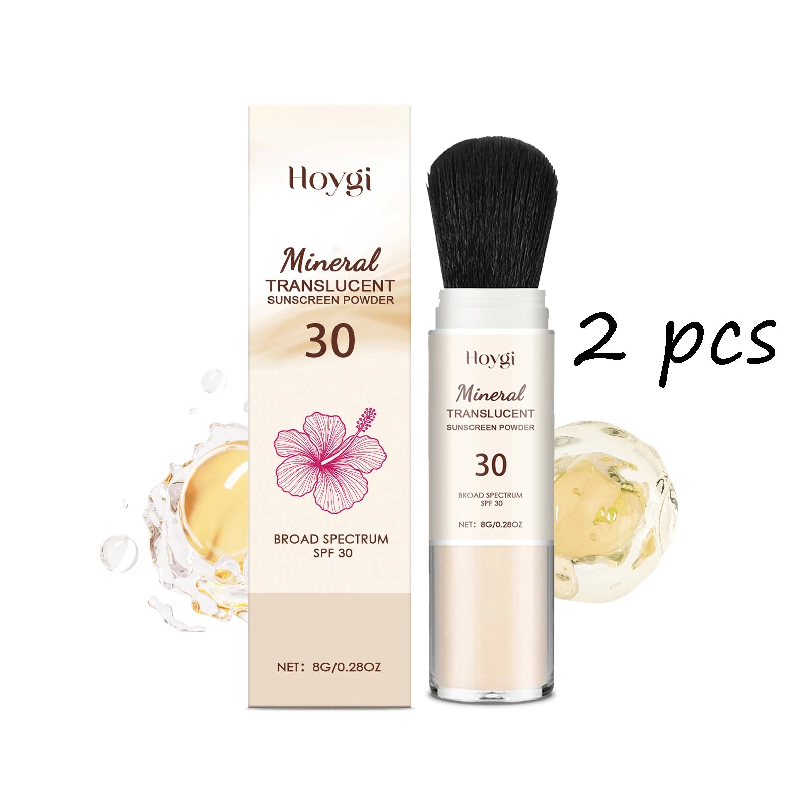 Hoygi Spf 30 Makeup Setting Powder Sunscreen Oil Control Non-sticky Waterproof Sweatproof Full Coverage Makeup Setting Powder Oasis Select buy 1 free 1 United States