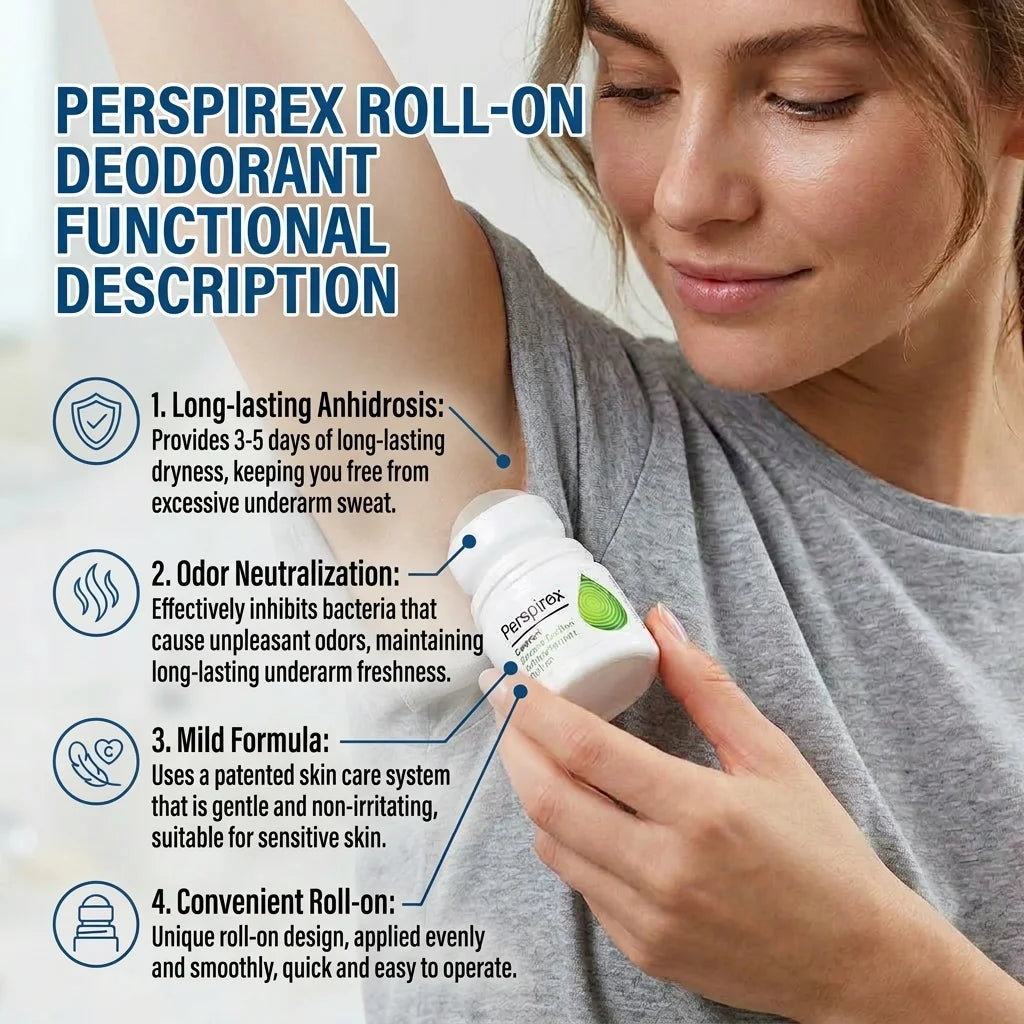 Portable Sweat Deodorant Roll-On Gentle Long-Lasting Subtle Fragrance Gentle Comfort Non-irritating Underarm Skin Care Body Care Oasis Select