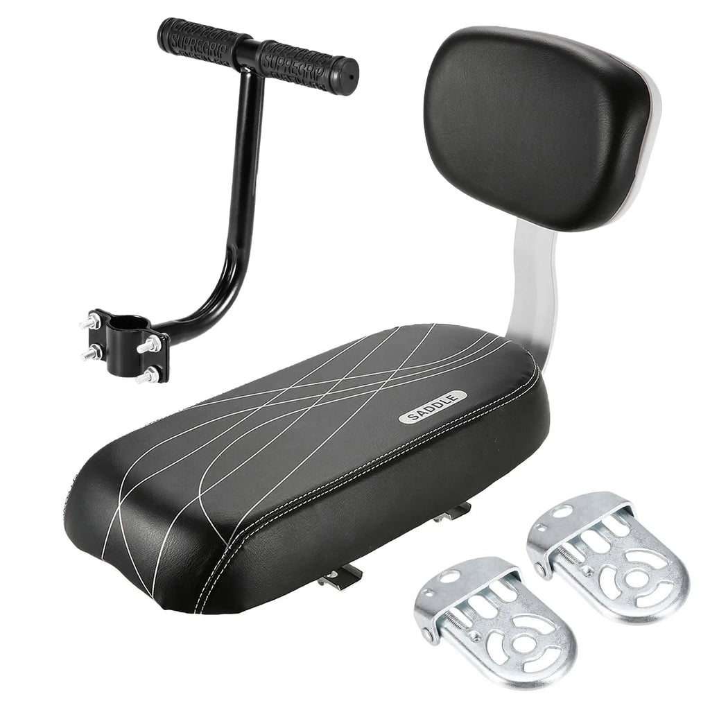 Child Bike Rear Seat Saddle With Handle Armrest Footrest Pedal Kid Bicycle Seat Mat Including Backrest For Cycling Bike Part Oasis Select