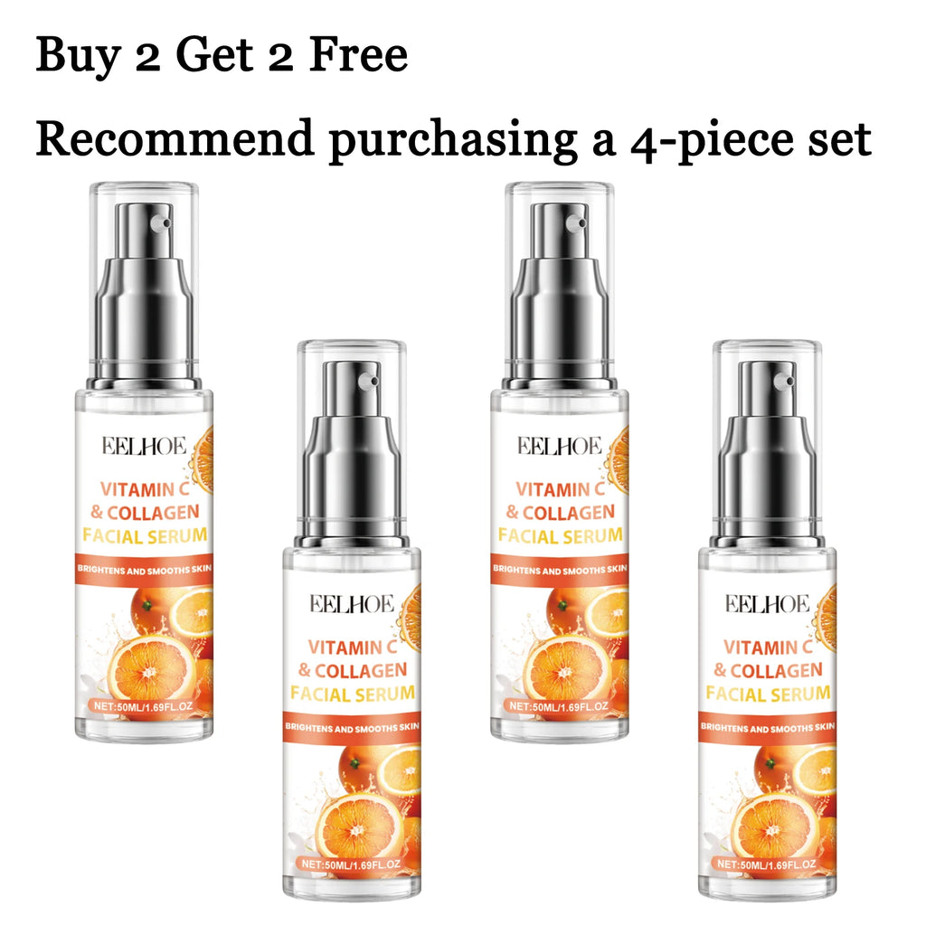 50ML Vitamin C Face Serum Deep Moisturizing Anti-oxidant Boosts Skin Elasticity Fade Fine Lines Firming Reduce Dullness Glowing Facial Serum Oasis Select 4 pcs United States