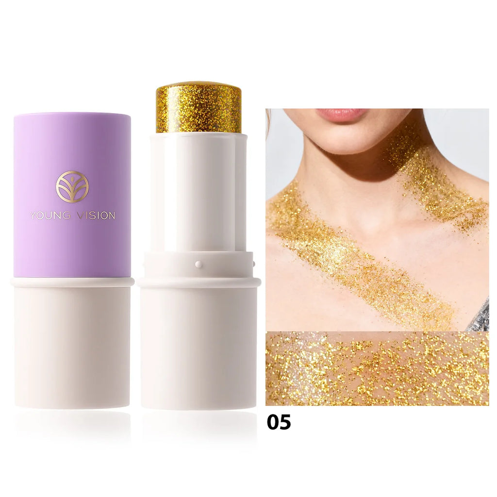 7-Color Face & Body Glitter Stick – Waterproof Festival Makeup