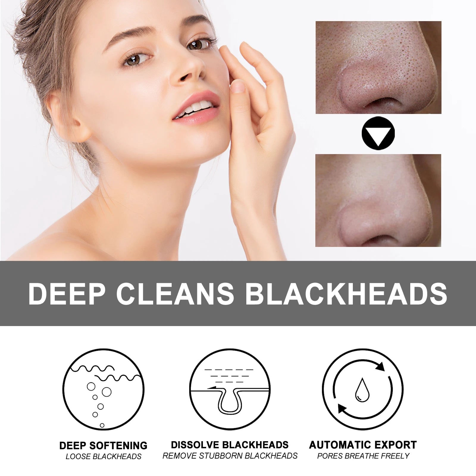 Bamboo Charcoal Blackhead Remover Mask Deep Cleaning Dirts Purifying Shrink Pore Oil Control Exfoliating Peeling Facial Mud Mask Oasis Select