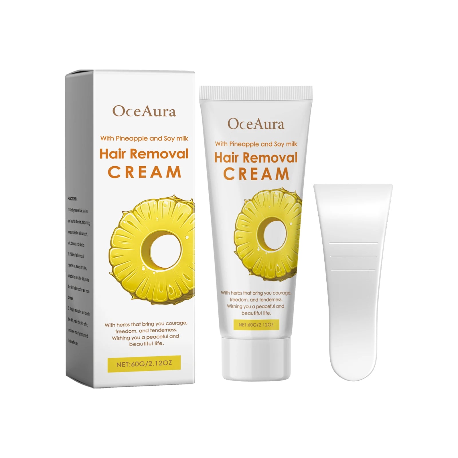 Oceaura Natural Hair Removal Cream Gentle Remove Whole Body Hair Non-irritating Pore Shrink Improve Skin Texture Hair Remove Gel Oasis Select 60g United States