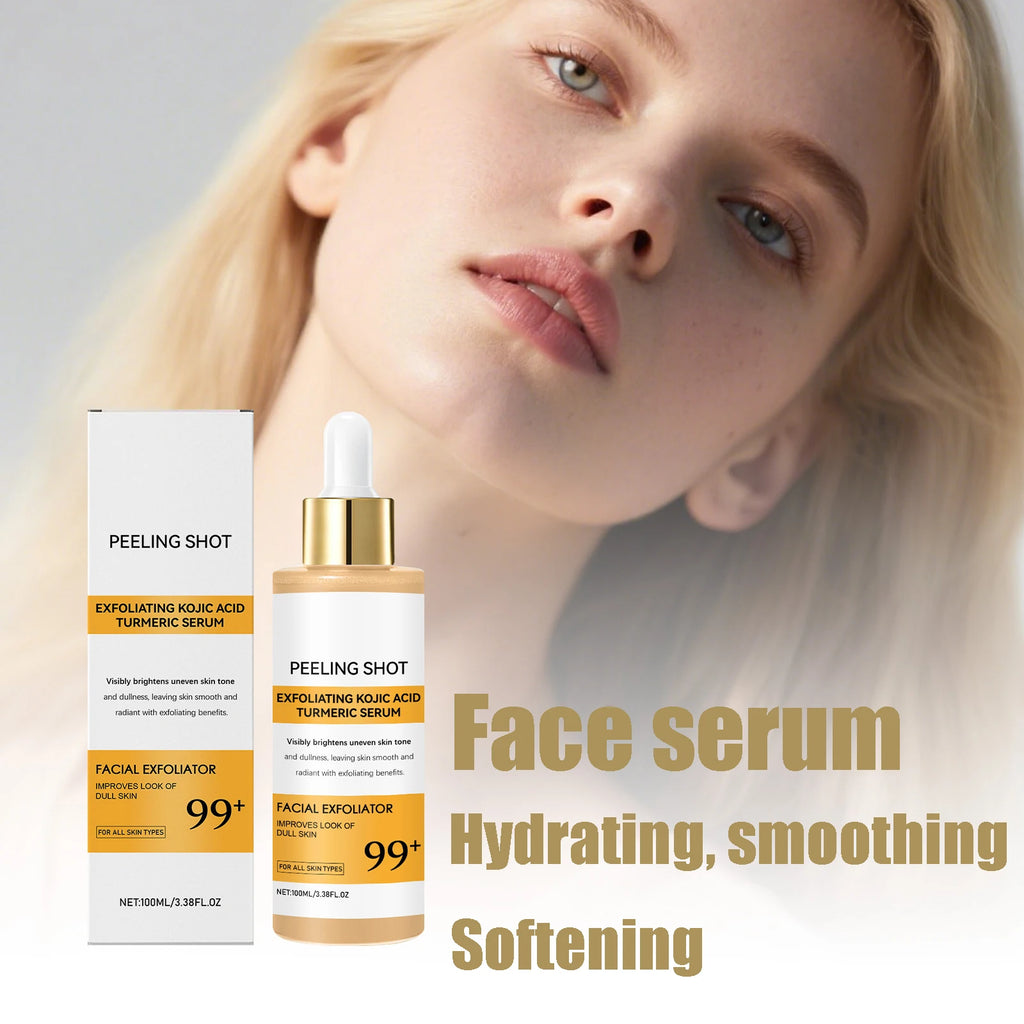 100ML Turmeric Kojic Acid Face Serum Gentle Moisturizing Nourishing Improve Skin Texture Refreshing Non-sticky Smooth Face Serum Oasis Select
