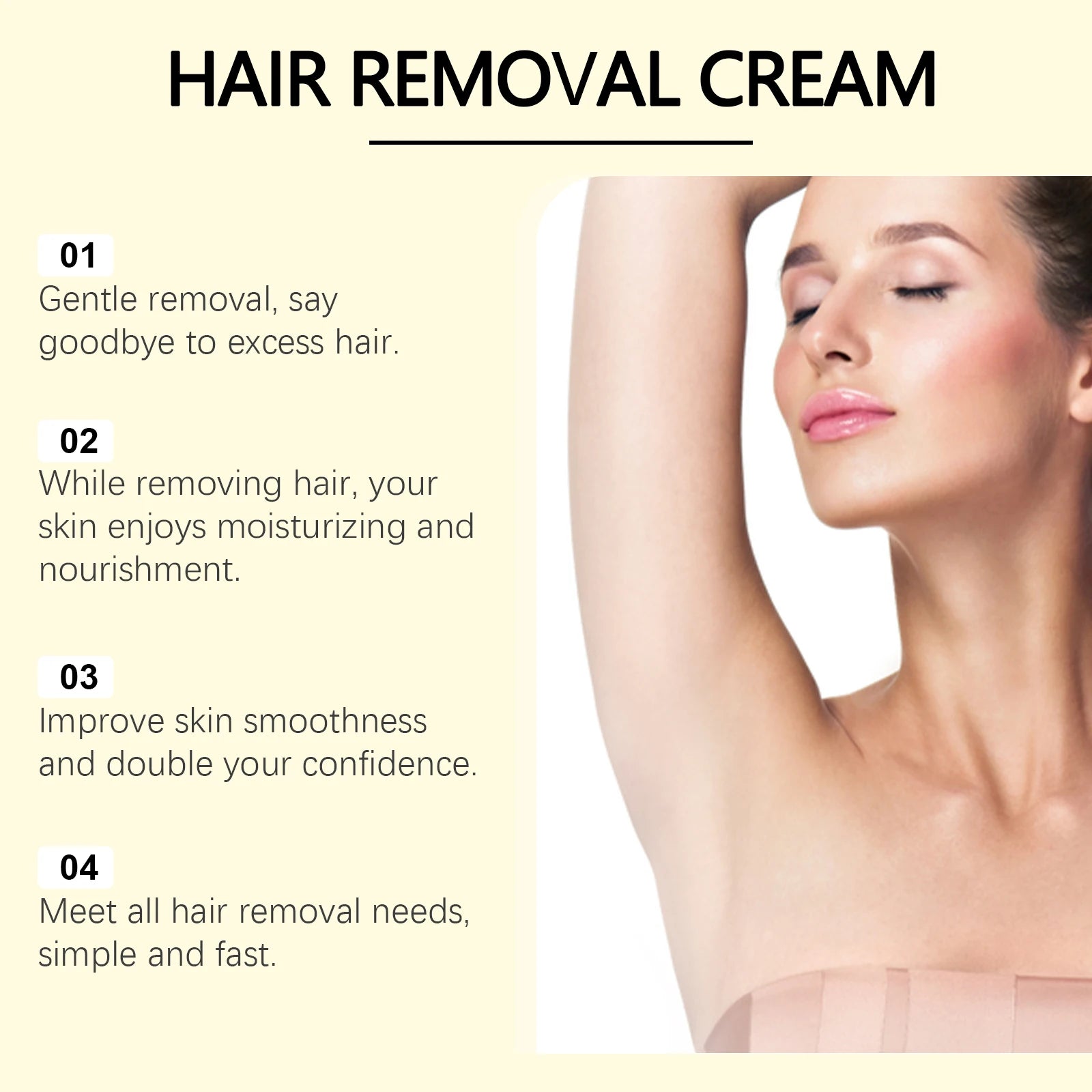 Oceaura Natural Hair Removal Cream Gentle Remove Whole Body Hair Non-irritating Pore Shrink Improve Skin Texture Hair Remove Gel Oasis Select