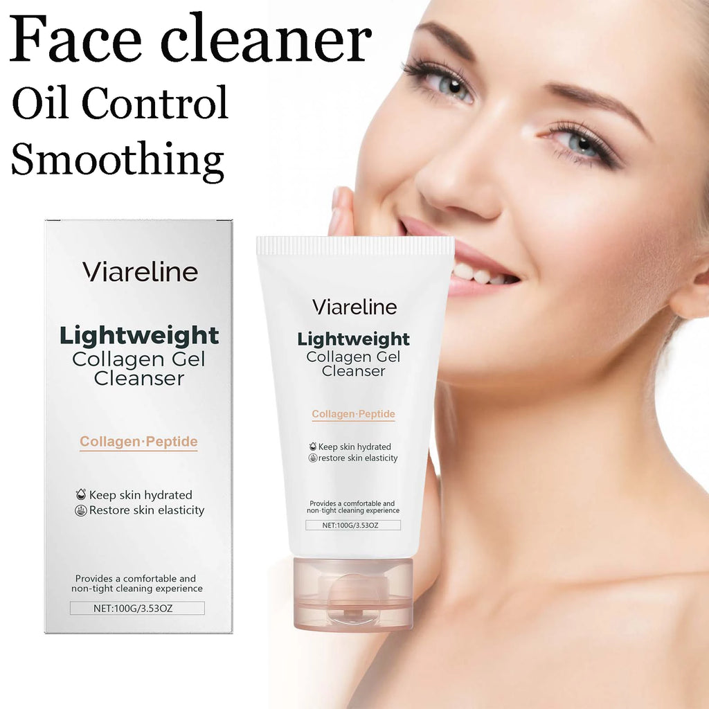 100G Collagen Face Cleaner Gel Gentle Remove Pore Dirts Oil Control Improve Smoothness Refreshing No-tight Facial Cleaner Gel Oasis Select