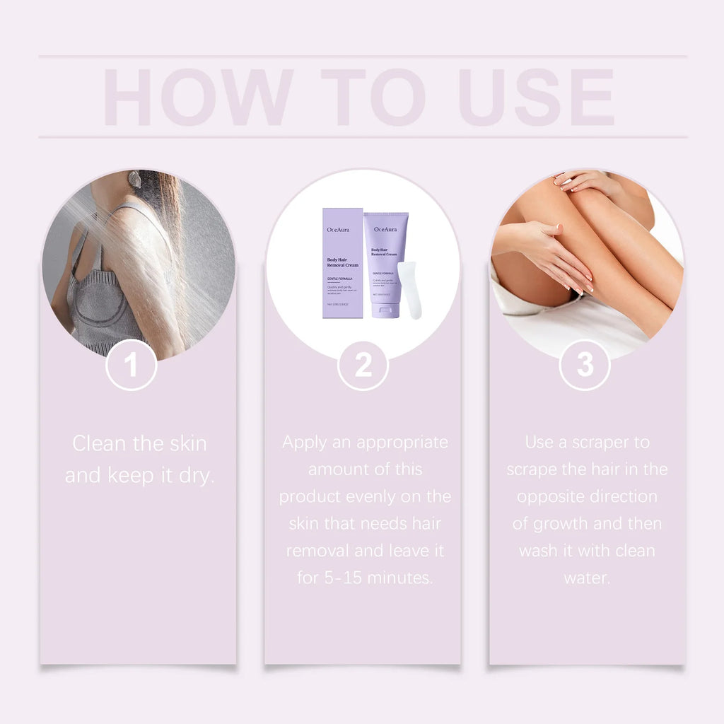 Oceaura Hair Removal Cream Gentle Remove Hair Improve Roughness Reduce Dryness Pore Shrink Smoothing Softening Hair Removal Gel Oasis Select